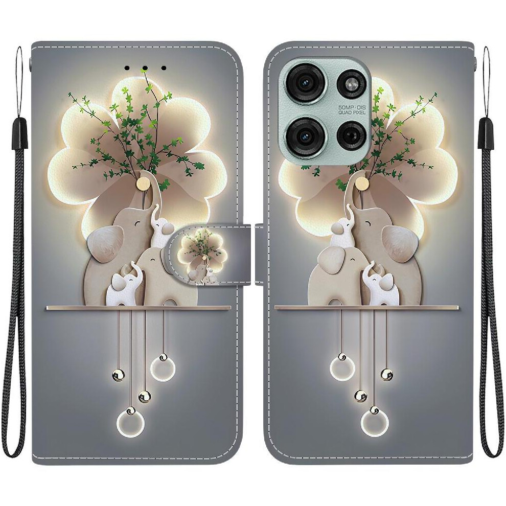 (C5 ) Flip Case For Motorola Moto G75 5G Pattern Cover Wallet Pu Leather Card Slots Card Slot Kickstand 764563401284
