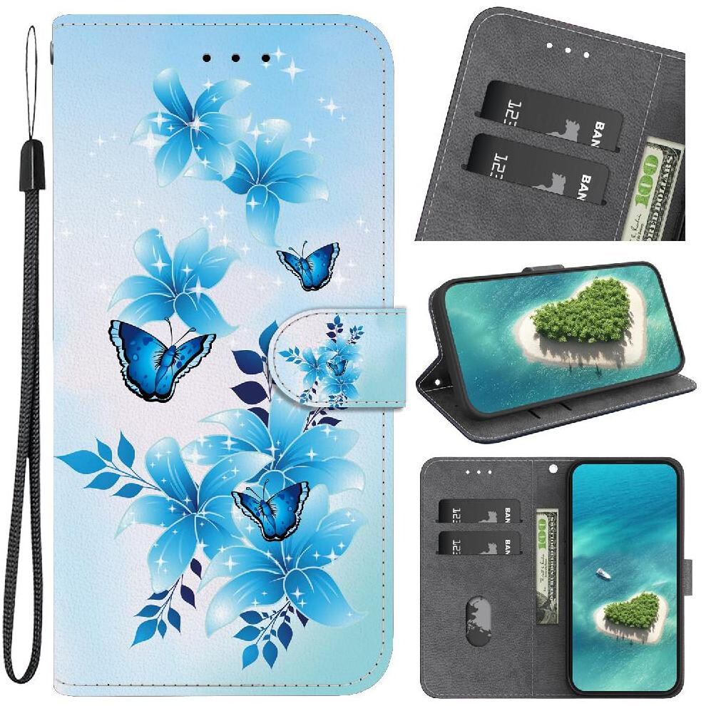 (Ohter) Compatible With Motorola Moto G75 5G Case Pattern Cover Pu Leather Card Slot Kickstand Card Slots 764563401345