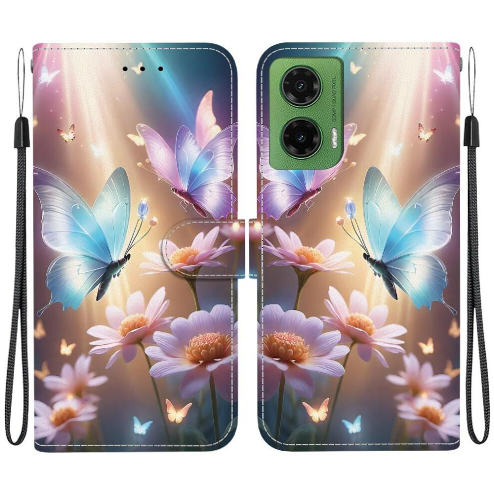 (C6) Compatible With Motorola Moto G75 5G Case Pattern Cover Pu Leather Card Slot Kickstand Card Slots 764563401369