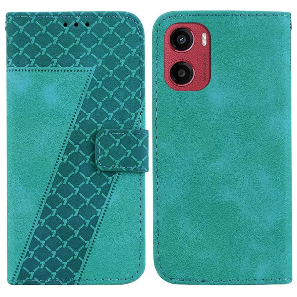 (Green) Phone Case For Motorola Moto G05 Card Slot Function Flip Folio Cover Pu Leather Embossed Pattern Wallet Green 764563402892