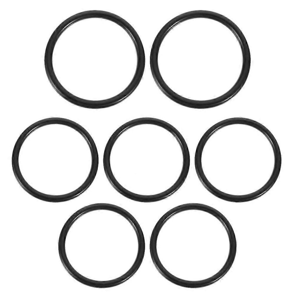 Kricely (As Show, One Size) 7Pcs Music Singing Bowl Rubber Ring Crystal Bowl Rubber Ring For Buddhist Bowl Using