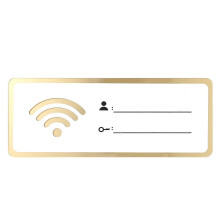 (As show, One size) Acrylic Wifi Sign Rewritable Account and Password Wifi Sign for Public Shop