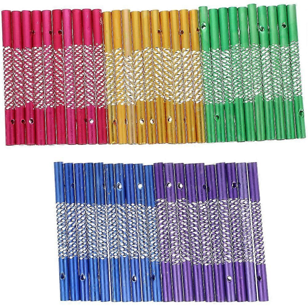 Kricely (As Show, One Size) 100Pcs Wind Chime Making Tubes Aluminum Wind Chime Diy Tubes Replacement Parts
