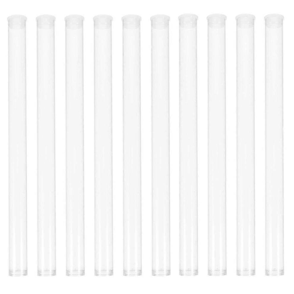 Kricely (As Show, One Size) 10Pcs Acrylic Incense Tube Creative Incense Holder Home Transparent Tube