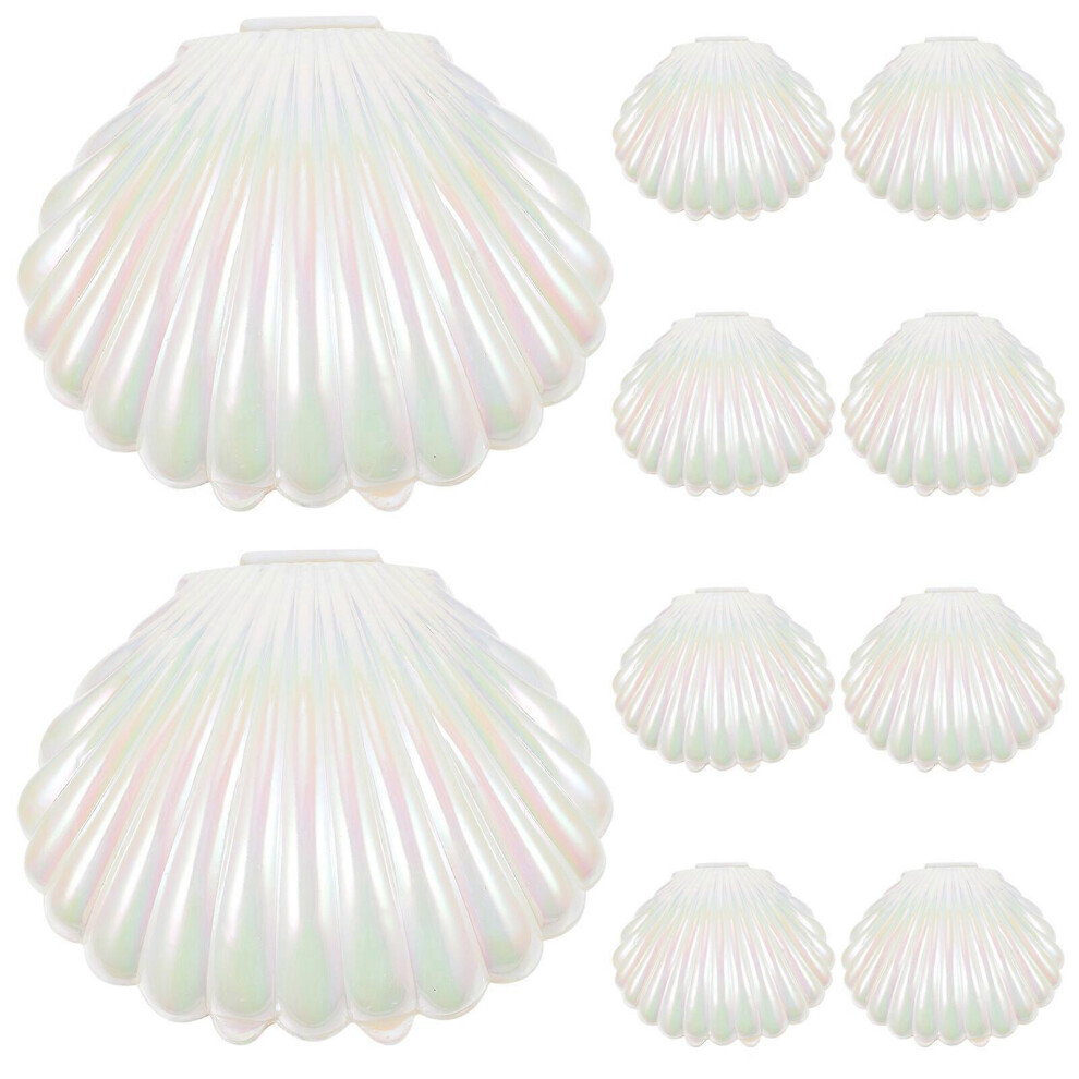 Kricely (As Show, One Size) 10Pcs Shell Candy Boxes Shell Storage Container Jewelry Box Wedding Party Favor