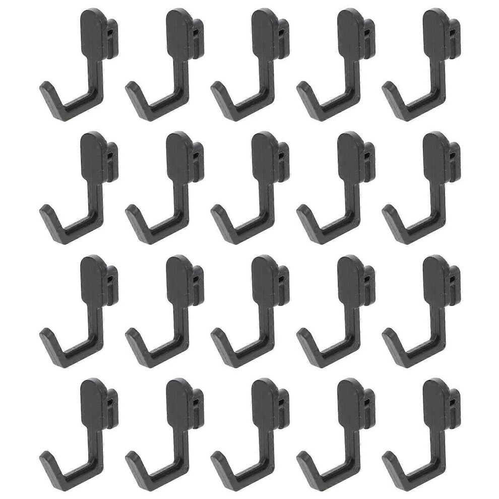 Kricely (As Show, One Size) 20Pcs Peg Board Hook Plastic J Style Display Hook Shelf Hanger Supplies