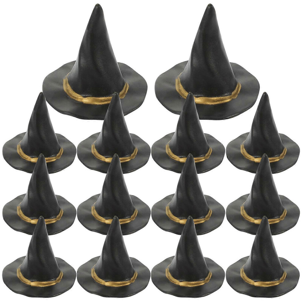 Kricely (As Show, One Size) 24Pcs Halloween Mini Witch Hats Party Hat Doll House Scene Layout Decoration