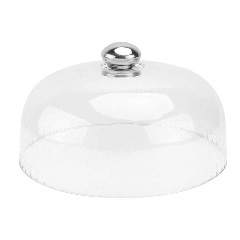 Kricely (As Show, One Size) 1Pc Transparent Cover Dust-Proof Food Cover Snack Tray Cover Plastic Cake Cover