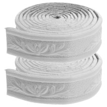 (As show, One size) 2 Roll Wallpaper Border 3D Wall Trim Skirting Border Edging Strip Self Adhesive Wall Decal