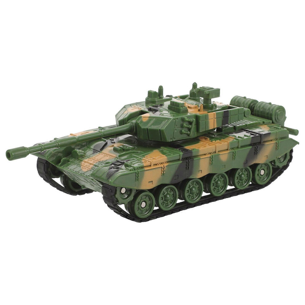 Kricely (As Show, One Size) Children Military Model Toy Emulation Tank Model Toy (Camouflage Green)