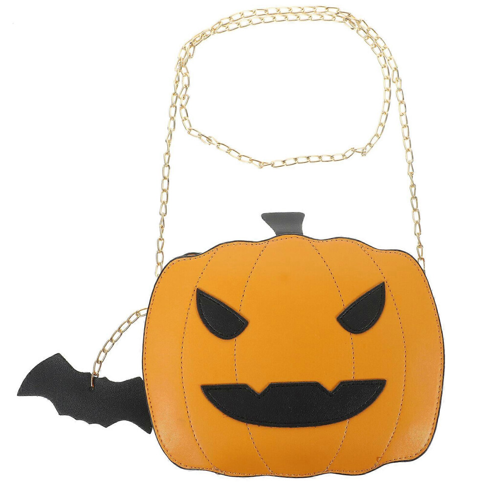 Kricely (As Show, One Size) Halloween Casual Crossbody Bag Pumpkin Crossbody Bag Little Devil Shoulder Bag Messenger Bag Handbag For Student Girls Ladies (Bro Brown