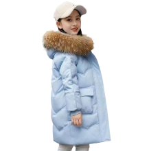 (Blue, 6-7Years) Kids Girls' Coat Parka Jacket Warm Winter UK Stock