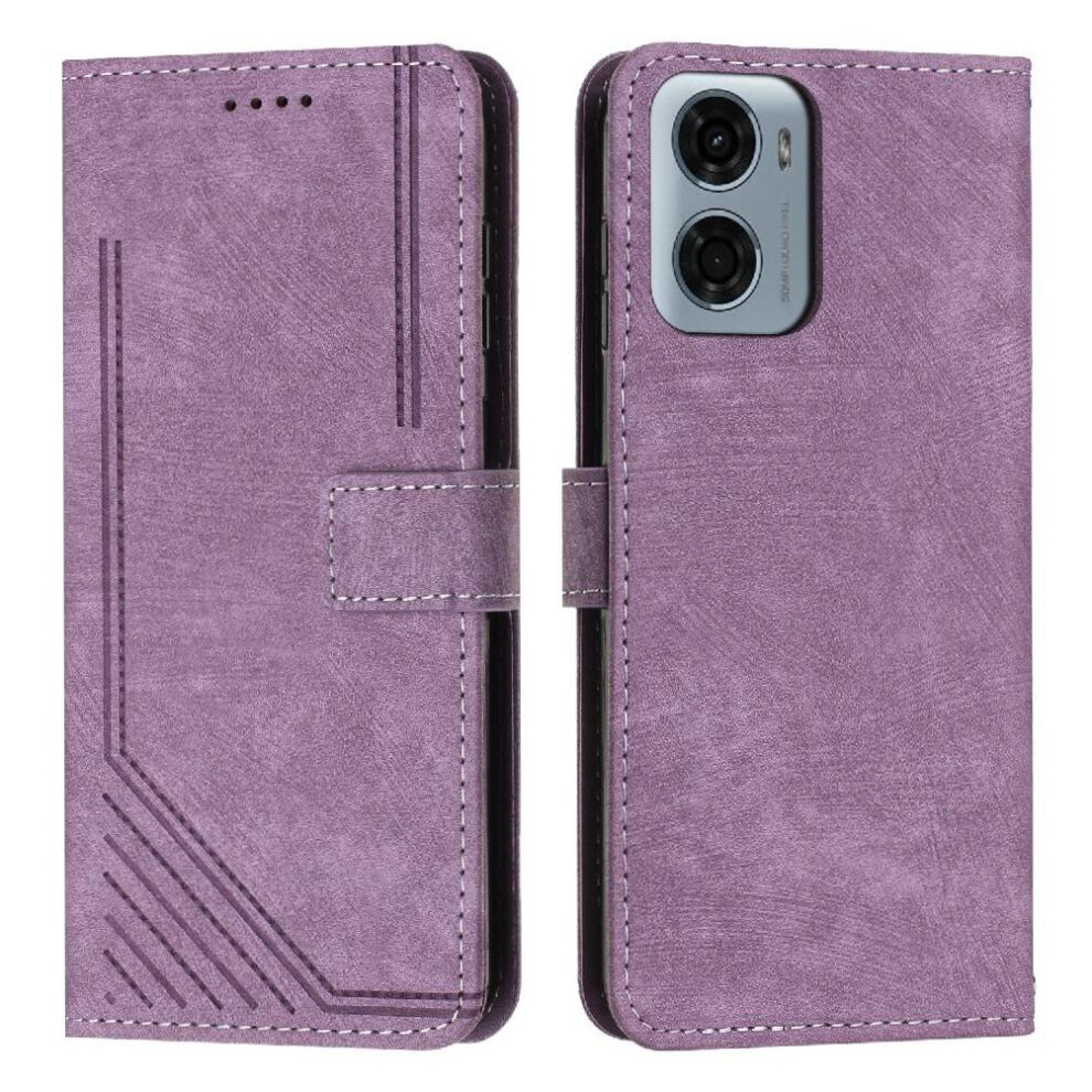 (Purple) Flip Case For Motorola Moto G05 Pu Leather Kickstand Card Insertion Wallet Purple 764563405237