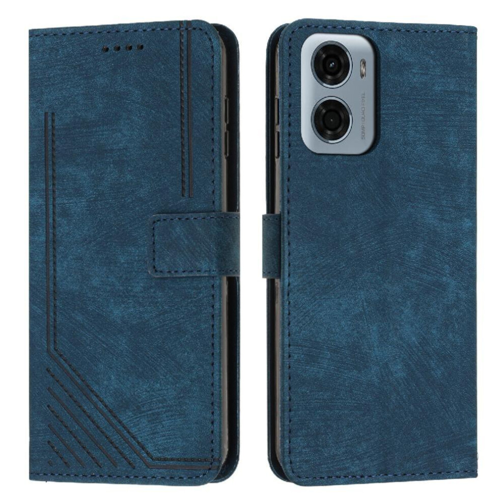 (Blue) Flip Case For Motorola Moto G05 Pu Leather Kickstand Card Insertion Wallet Blue 764563405213