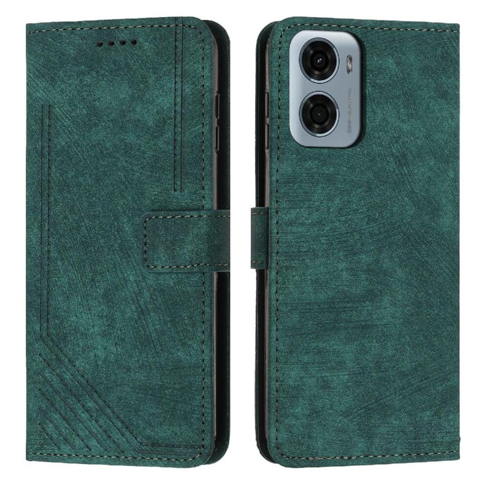 (Green) Flip Case For Motorola Moto G05 Pu Leather Kickstand Card Insertion Wallet Green 764563405206