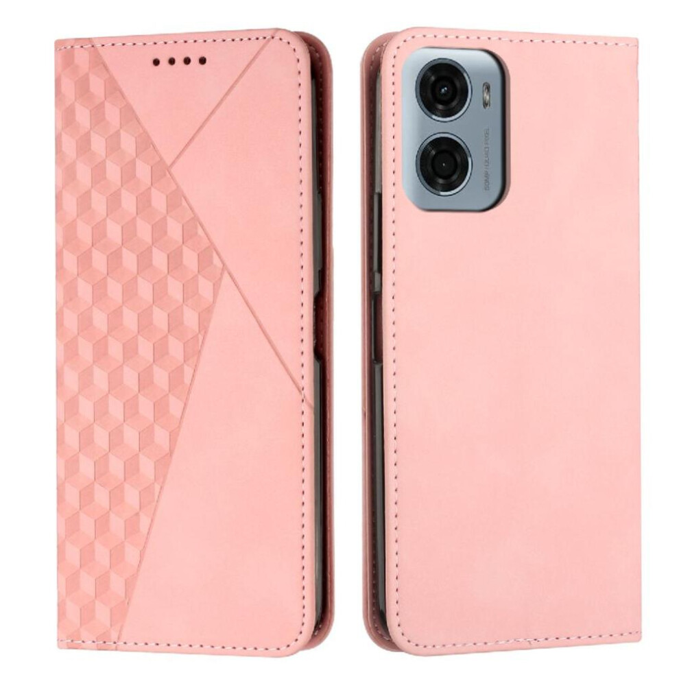 (Pink) Flip Case For Motorola Moto G05 Card Insertion Pu Leather Kickstand Wallet Pink 764563405343