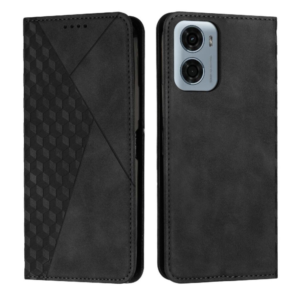 (Black) Flip Case For Motorola Moto G05 Card Insertion Pu Leather Kickstand Wallet Black 764563405329
