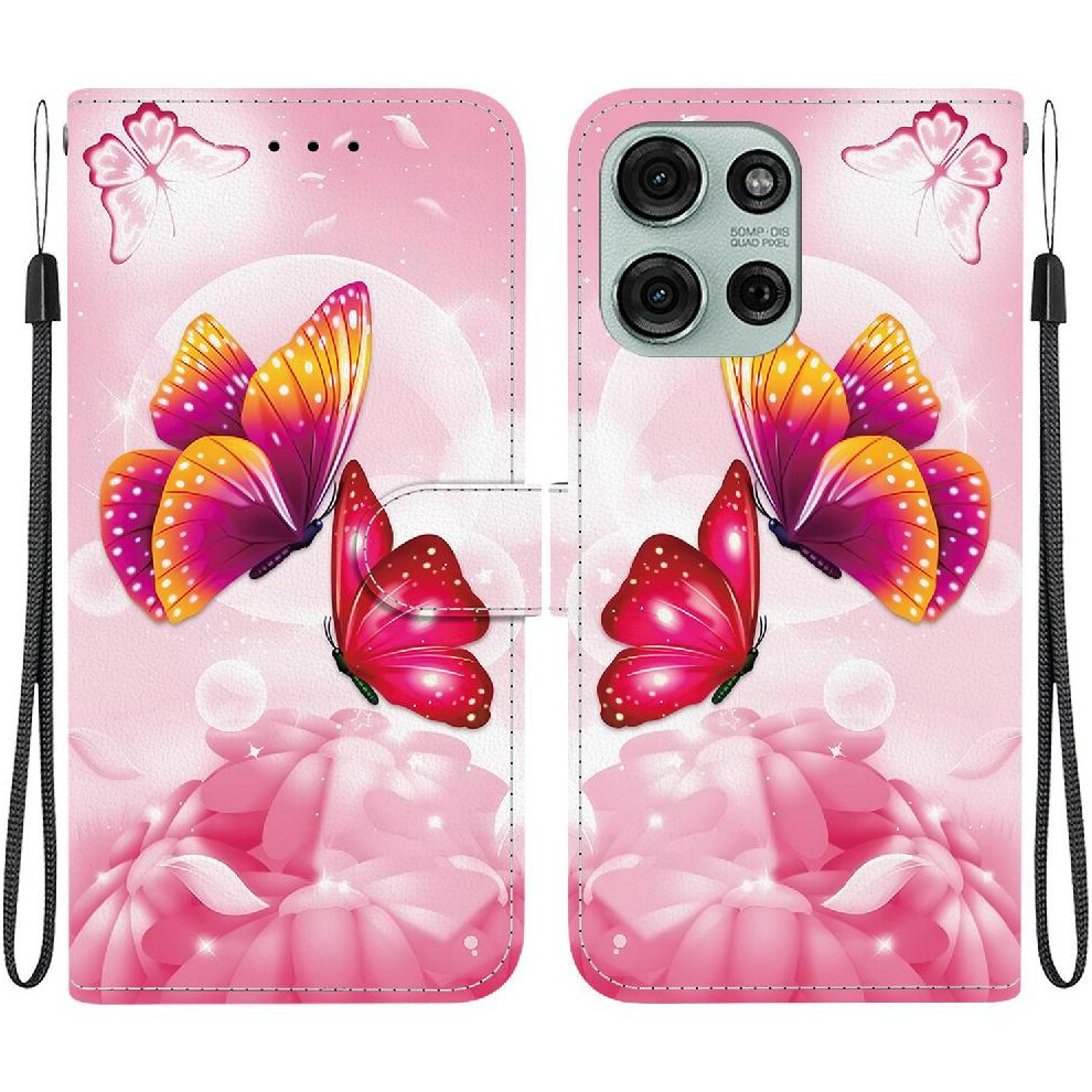 (C2) Compatible With Motorola Moto G75 Case Card Slots Pattern Cover Card Slot Kickstand Pu Leather 764563406319
