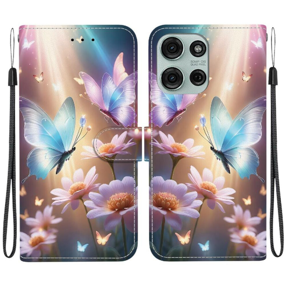 (C6) Compatible With Motorola Moto G75 Case Card Slots Pattern Cover Card Slot Kickstand Pu Leather 764563406357