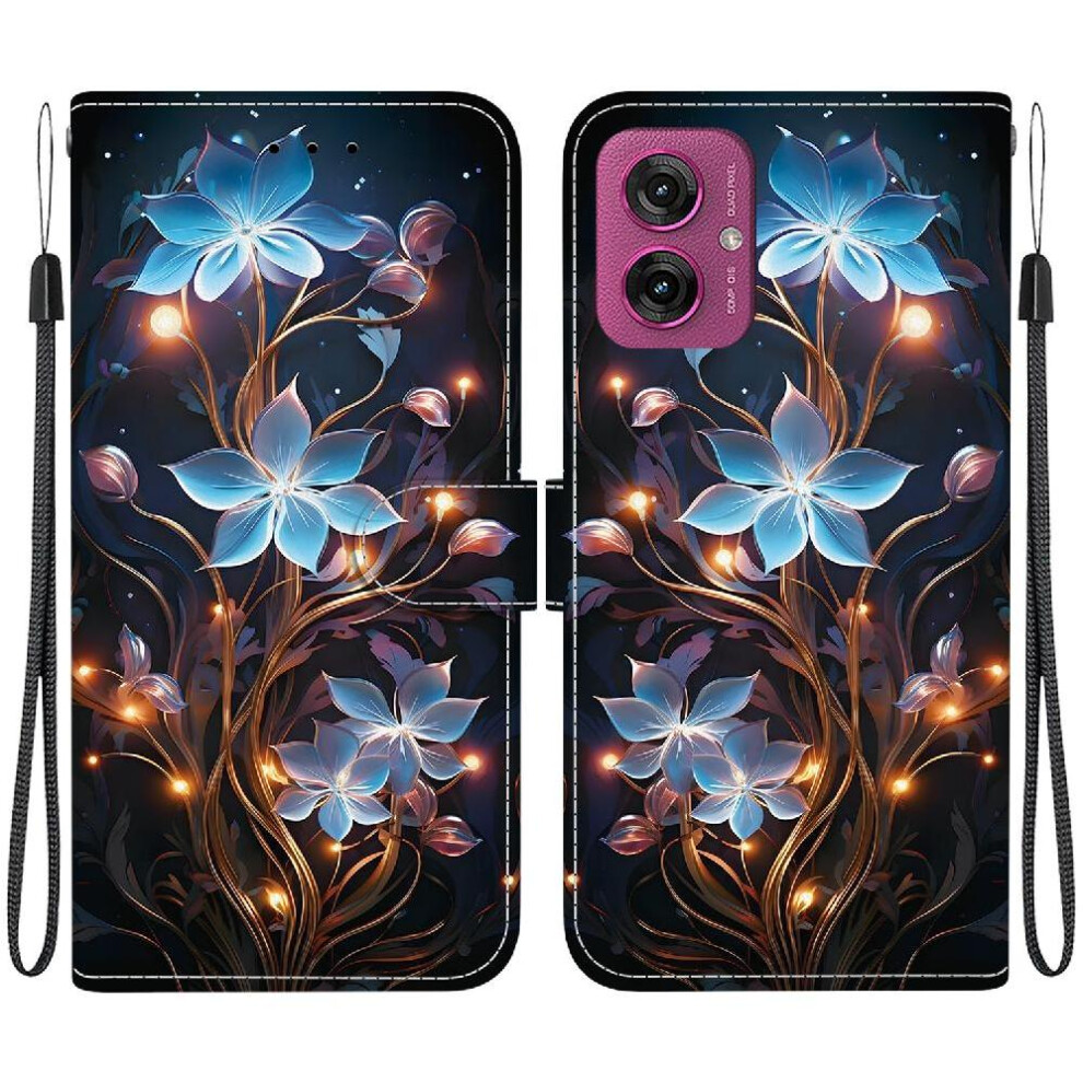 (C7 ) Compatible With Motorola Moto G55 Case Pattern Cover Card Slots Card Slot Kickstand Pu Leather 764563406432