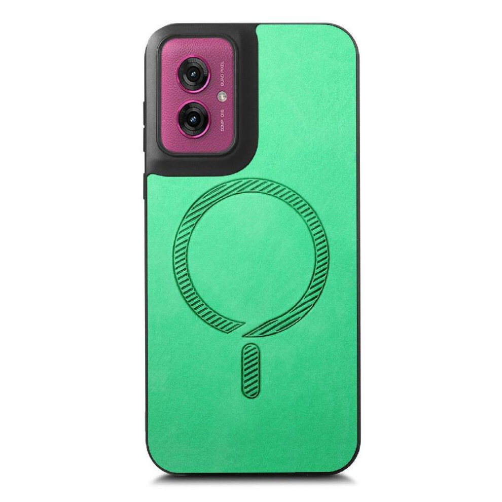 (Green) Flip Case For Motorola Moto G55 Wireless Charging Magsafe Car Mounts Lightweight Slim Green 764563407422