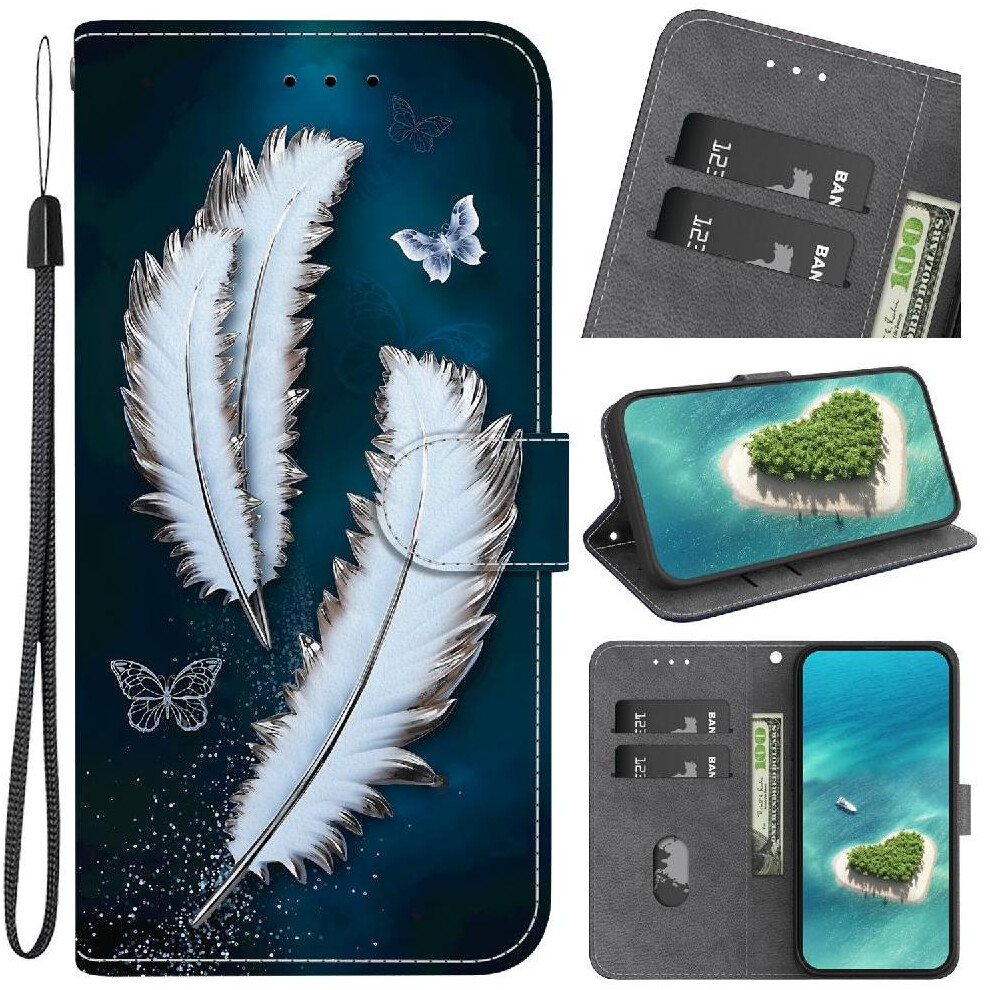 (C2) Flip Case For Motorola Moto G75 Pu Leather Pattern Cover Card Slots Wallet Card Slot Kickstand 764563408115