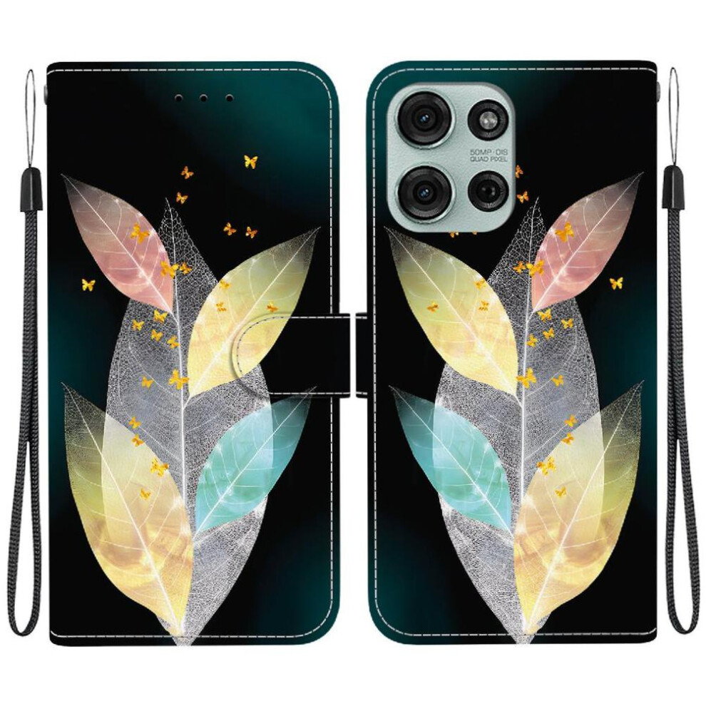 (C7 ) Flip Case For Motorola Moto G75 Pu Leather Pattern Cover Card Slots Wallet Card Slot Kickstand 764563408160