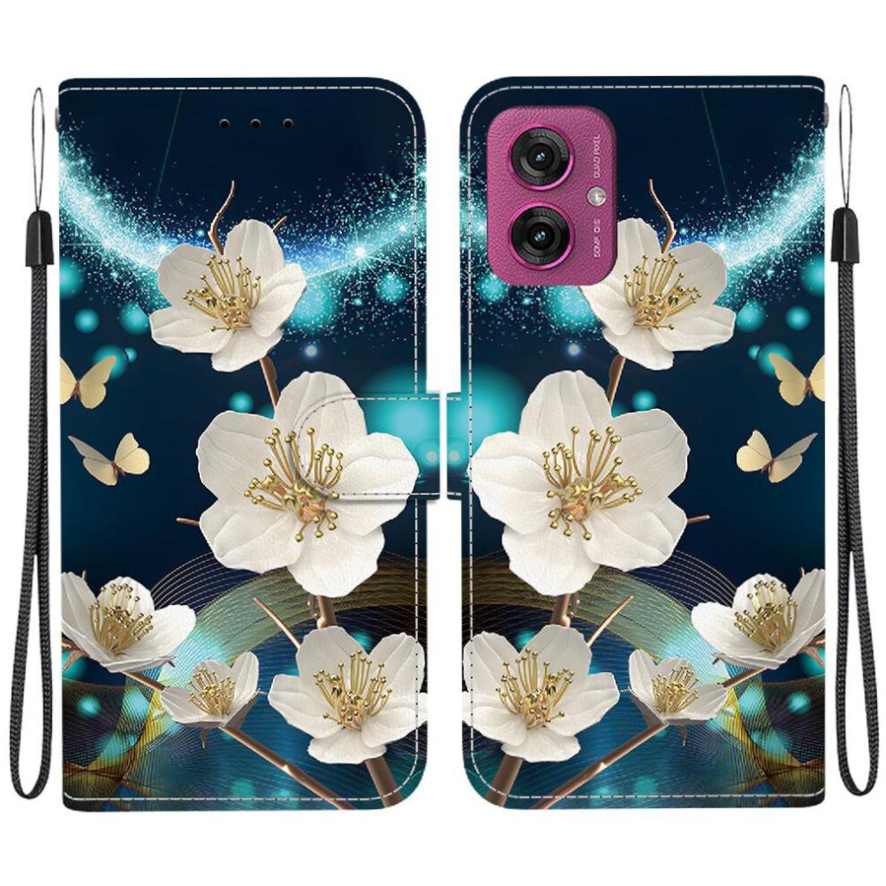 (C3 ) Flip Case For Motorola Moto G55 Card Slots Card Slot Kickstand Wallet Pattern Cover Pu Leather 764563408191