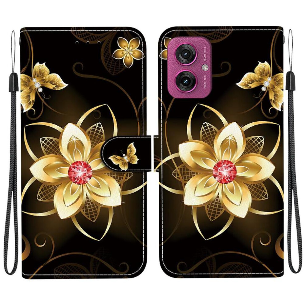 (C6) Flip Case For Motorola Moto G55 Card Slots Card Slot Kickstand Wallet Pattern Cover Pu Leather 764563408221
