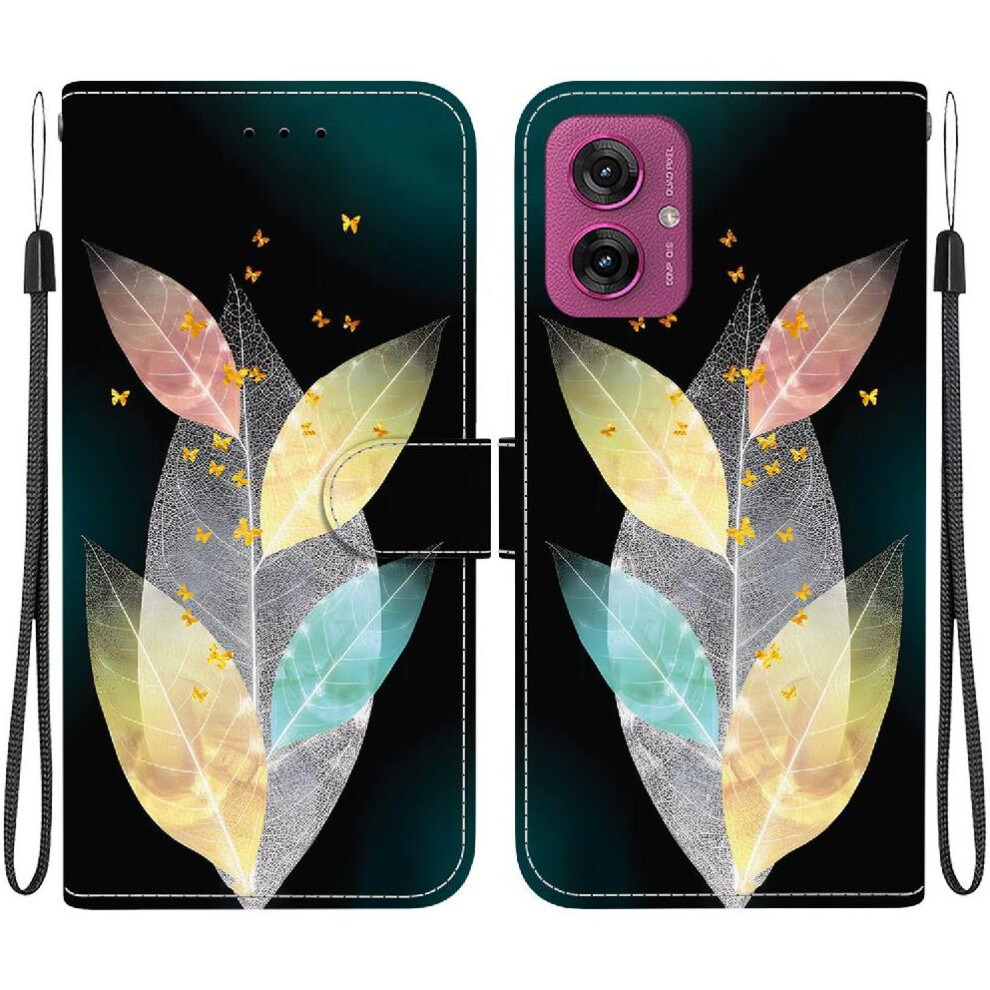 (C7 ) Flip Case For Motorola Moto G55 Card Slots Card Slot Kickstand Wallet Pattern Cover Pu Leather 764563408238