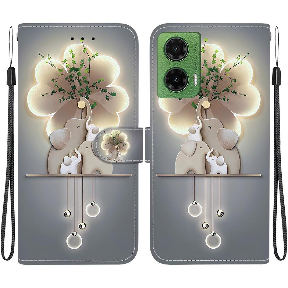 (C5 ) Flip Case For Motorola Moto G35 Card Slots Pu Leather Pattern Cover Card Slot Kickstand Wallet 764563408283