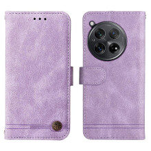 (Purple) Case for Oneplus 12r Protective Cover Card Slot Holders Leather