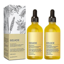 2Pcs Natural Hair Growth Oil, Veganic Organic Natural Hair Growth Oil 60ml