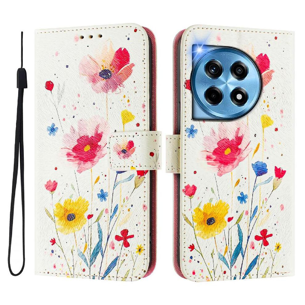 (C5 ) Compatible With Oneplus 12R 5G Case Pu Leather With Credit Slot Pattern Flip Cover Wallet 764563408931