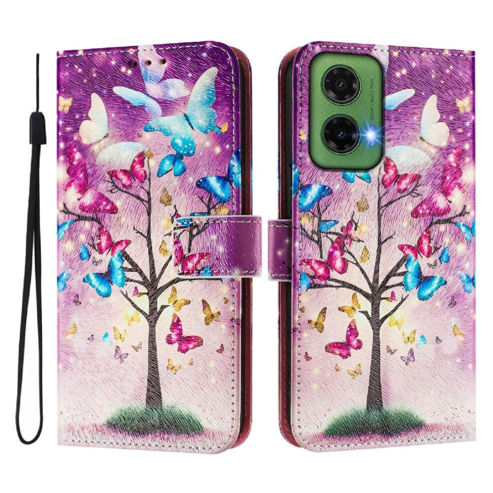 (C2) Case For Motorola Moto G35 Pu Leather With Credit Slot Wallet Pattern Flip Cover 764563409860