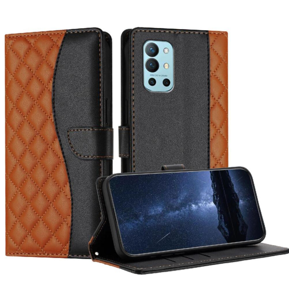 (Brown) Flip Case For Oneplus 8T Wrist Strap Wallet Protection Card Slots Holder Pu Leather Magnetic Brown 764563411399