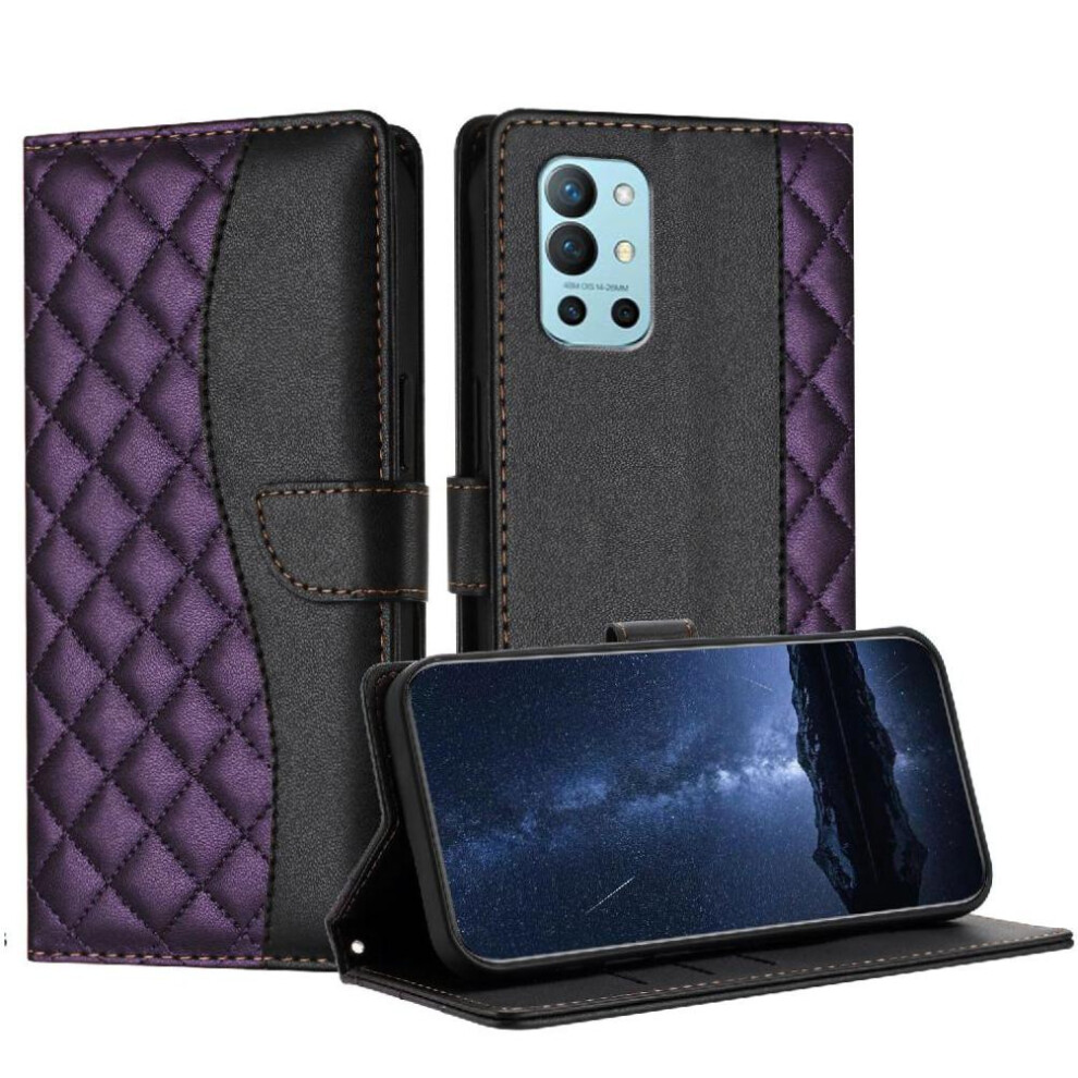 (Purple) Flip Case For Oneplus 8T Wrist Strap Wallet Protection Card Slots Holder Pu Leather Magnetic Purple 764563411405