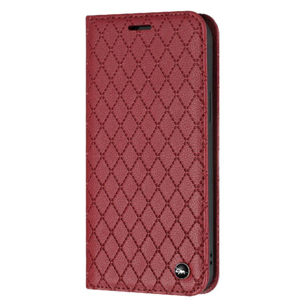 (Red) Case For Iphone 16E Card Slots Holder Flip Business Magnetic Shell Wallet Red 764563411450