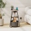 ELECWISH LED Side Table 2-Tier Storage Coffee End Table with Charging Station 9