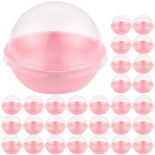 (As show, One size) 100Pcs Mini Cupcake Containers Cake Packaging Boxes Single Moon Cake Container with Dome Lid