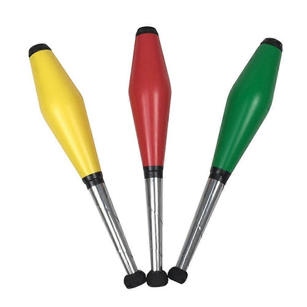 Kricely (As Show, One Size) 3Pcs Professional Juggling Clubs Sticks For Circus Kids Toys (Random Color)