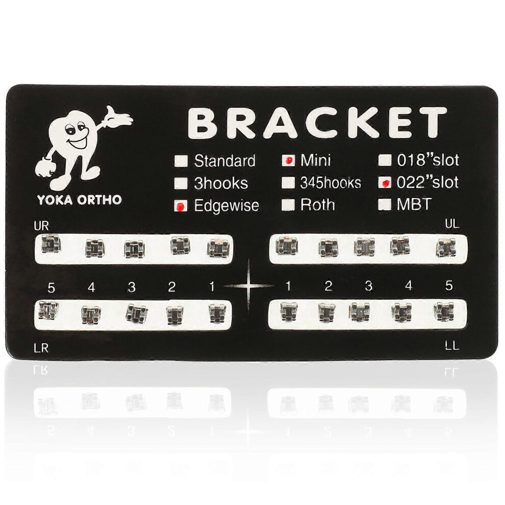 Kricely (As Show, One Size) 20Pcs Professional Dental Orthodontic Brackets Dental Brace Tooth Brackets Teeth Brace Supplies