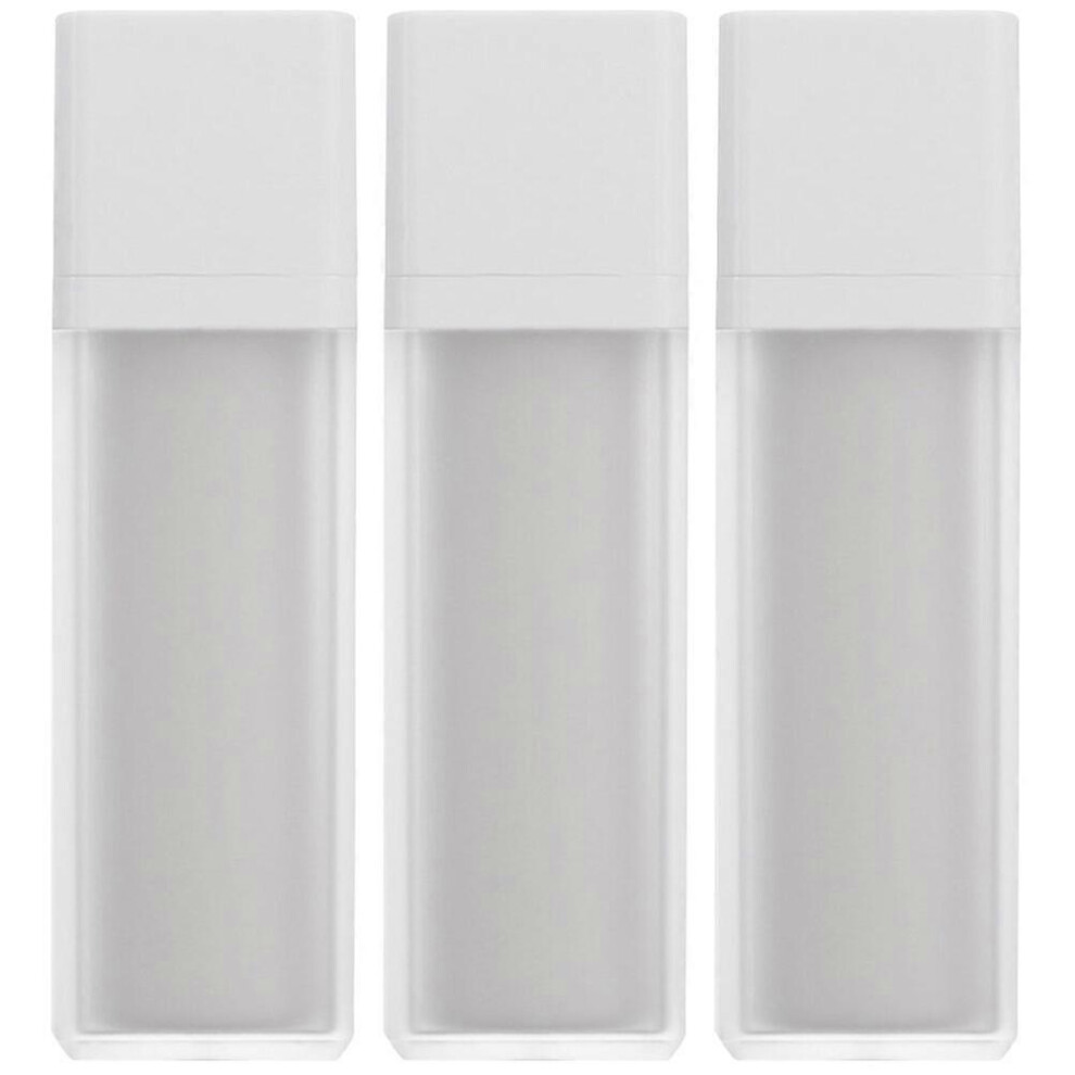 Kricely (As Show, One Size) 3Pcs Airless Pump Bottle Refillable Empty Travel Lotion Pump Containers Vacuum Press Pump Bottles