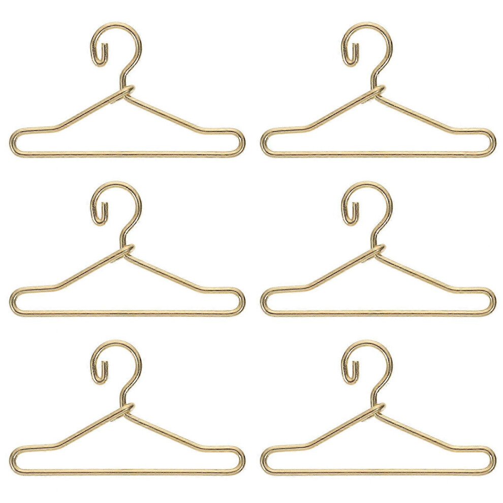 Kricely (As Show, One Size) 50Pcs Metal Doll Clothes Hanger Professional Clothes Hanger Mini Clothes Hanger