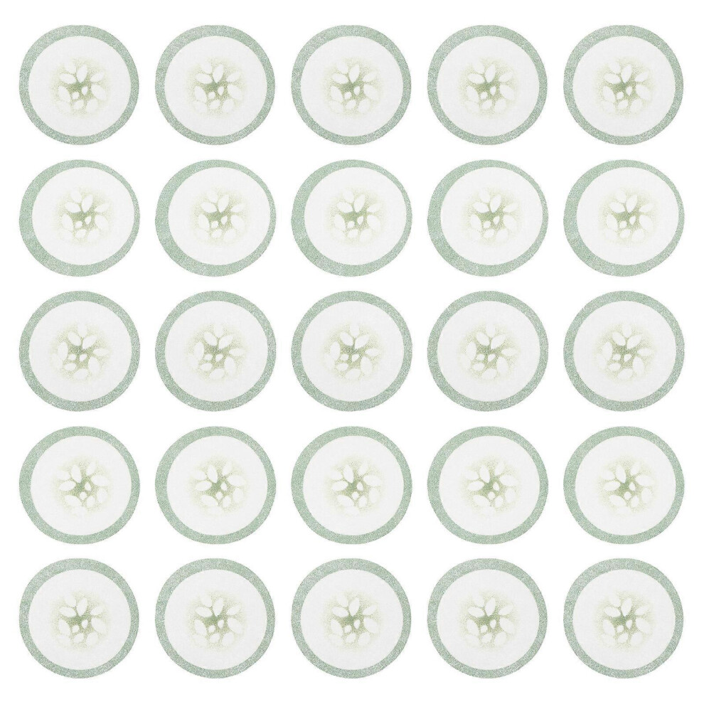 Kricely Green (As Show, One Size) 100Pcs Disposable Eye Patches Creative Cucumber Printed Eye Masks