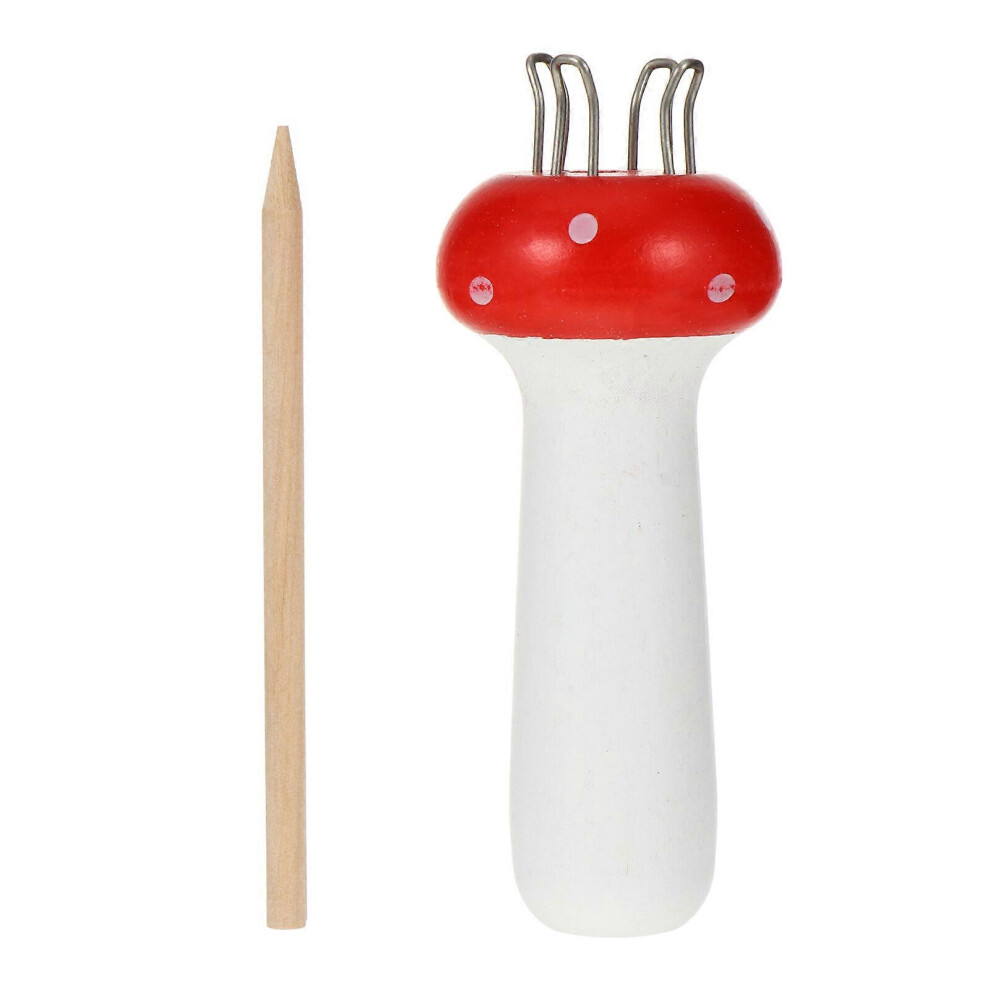 Kricely (As Show, One Size) Mushroom Shaped Knitter French Knitter Handy Yarn Wool Knit Knitter For Diy