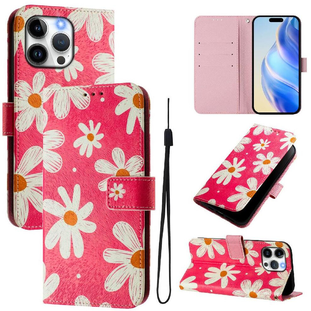(Ohter) Case For Iphone 16 Pro Max Flip Leather Wallet Wrist Strap Pattern Magnetic Closure 764563412310