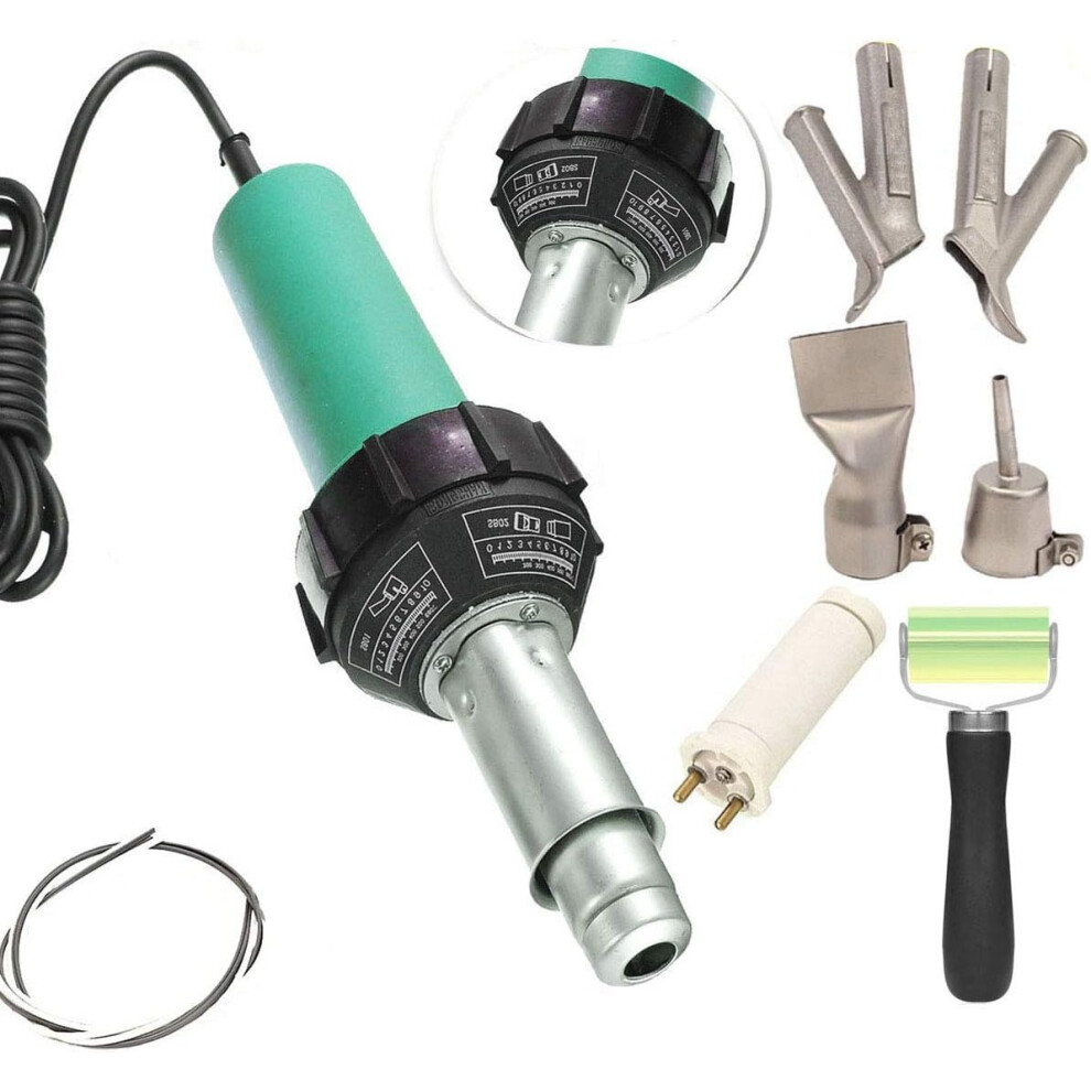 1600W Plastic Welder Hot Air Gun Torch Welding Heat Gun Handhold Rod With Speed Nozzles Pistol Hot Gas Pistol 749691193447