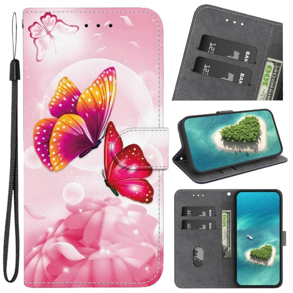 (C2) Compatible With Iphone 16 Pro Max Case Card Slots Pu Leather Pattern Cover Card Slot Kickstand 764563413065