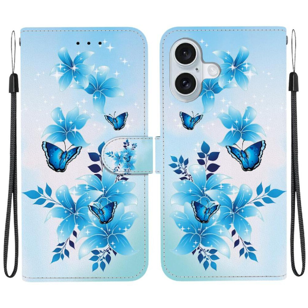 (Ohter) Compatible With Iphone 16 Plus Case Card Slots Card Slot Kickstand Pattern Cover Pu Leather 764563413225